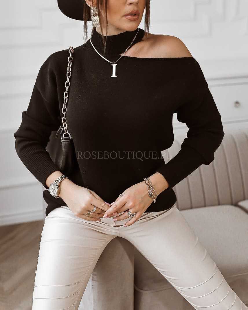 new solid color hanging neck strapless irregular long-sleeved sweater NSYX64689