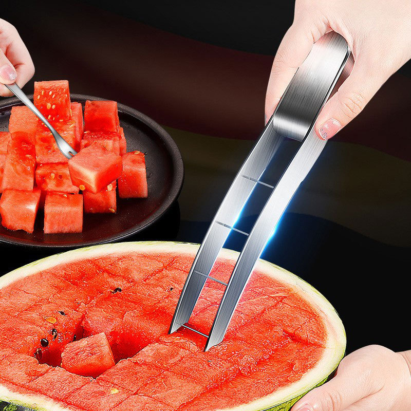 Foreign Trade 304 Stainless Steel Watermelon Cutter Multi-purpose Fruit Pulp Separator Watermelon Cutting Artifact Fruit Cutter