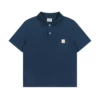 Navy blue poli shirt pockets