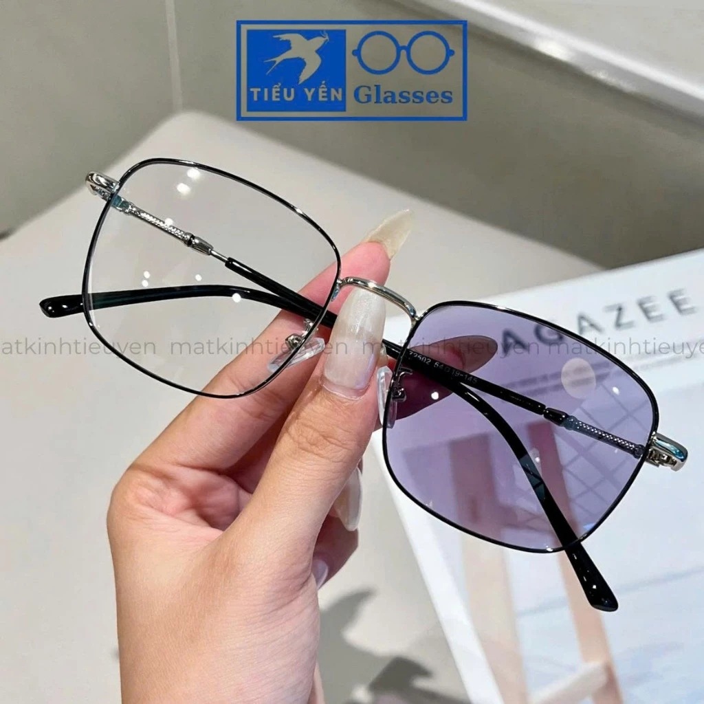 Marco transfronterizo venta caliente fotosensible gafas de color metálico anti-luz azul D conducir marco grande cara pequeña miopía puede asignar grados