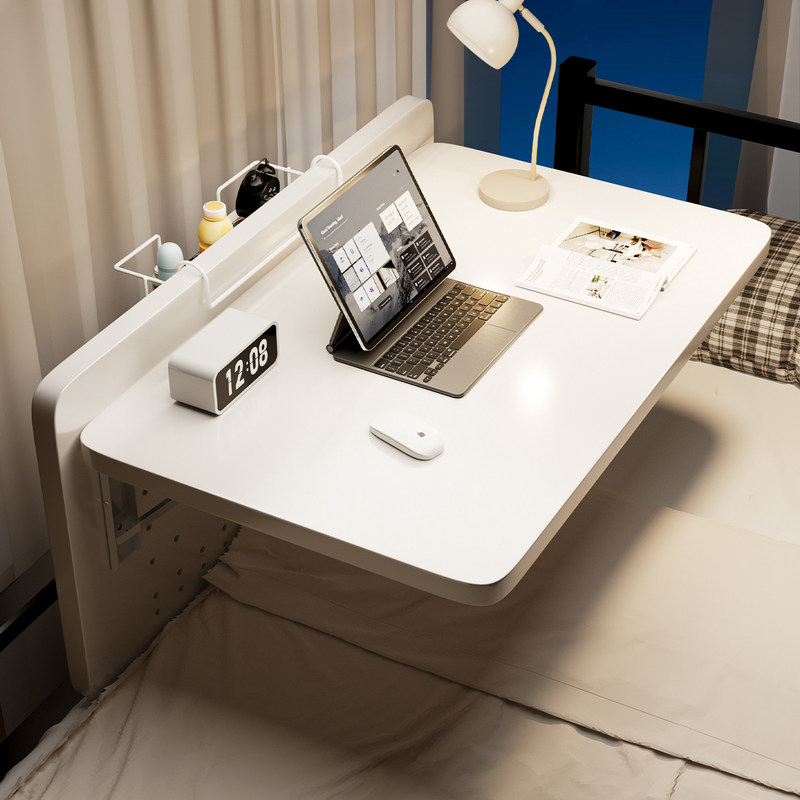 Over-the-bed desk for college dormitories, computer desk for bunk beds, study and writing desk, dormitory side table, hanging desk Over-the-bed desk for college dormitories, computer desk for bunk beds, study and writing desk, dormitory side table, hanging desk