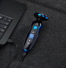 4D Electric Shaver USB Charging LCD Digital Washable Shaving Razor Full Body Floating Beard Knife