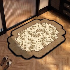 新中国式古典花卉マット珪藻泥浴室マット玄関玄関玄関マットトイレ吸水マット