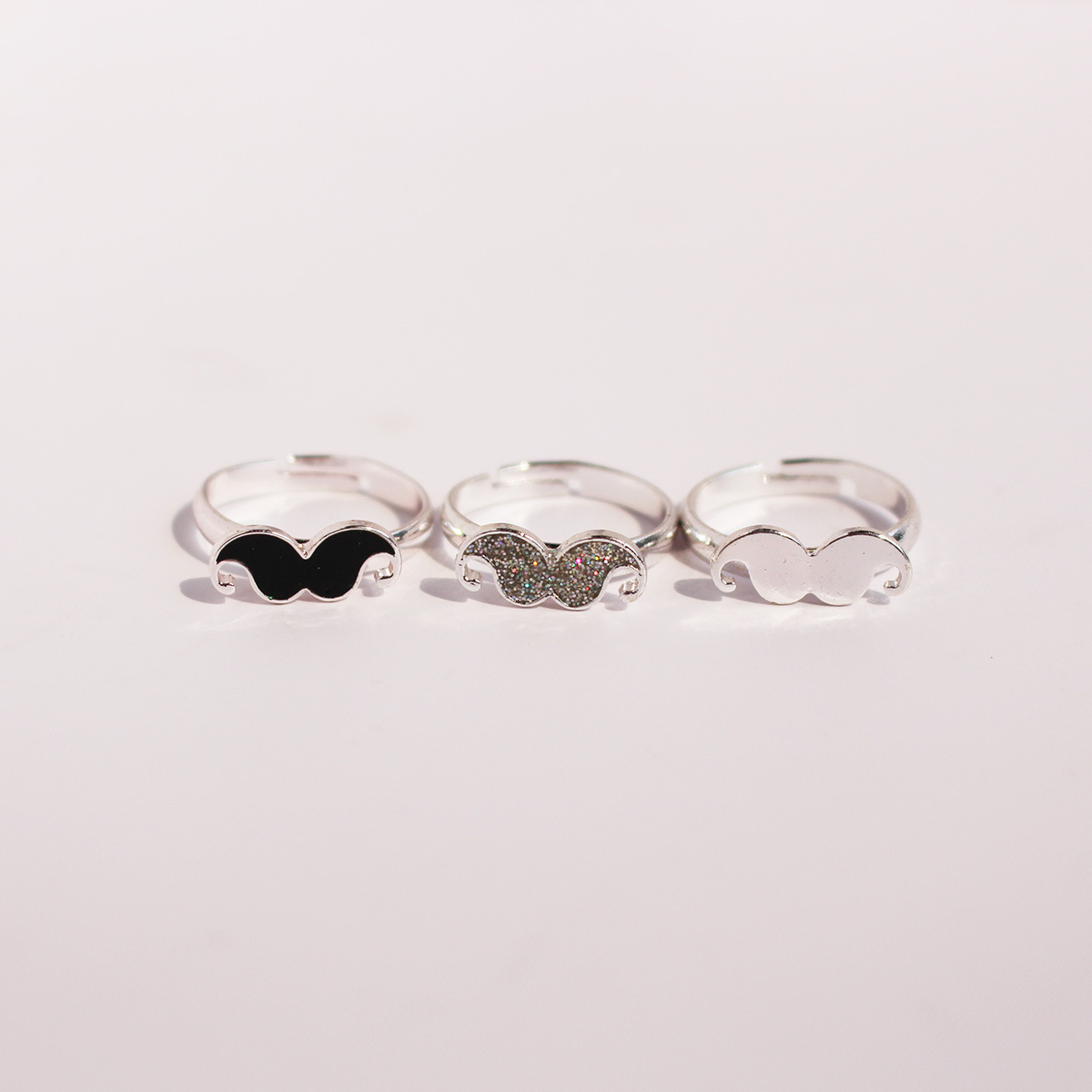 Stackable Plain Band And Tiny Cubic Zirconia Ring Set In Minimalist European Style. Perfect For Work, Daily And Casual Wear. Hypoallergenic And Tarnis_voghion.com