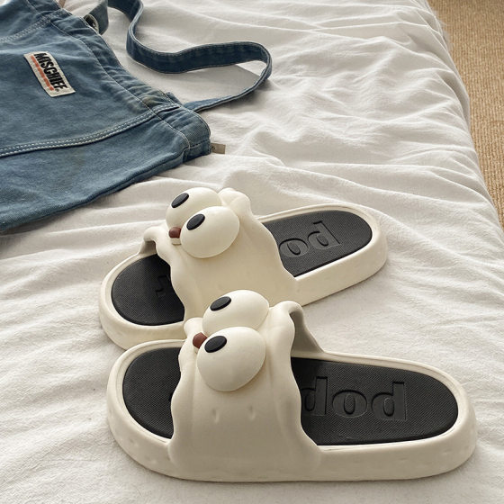 Non-stinky feet with soft bottom and feeling of stepping on excrement EVA home bathroom slippers women's indoor and outdoor dormitory wear non-slip deodorant sandals