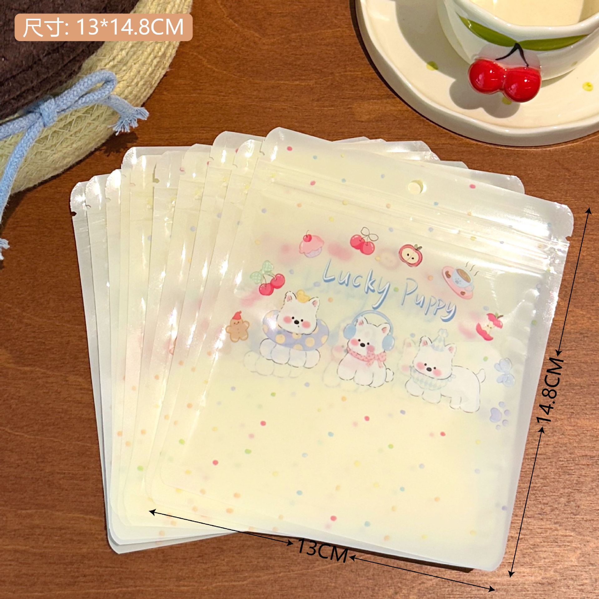 Nuevo oso encantador de alto valor de cara bolsa de sello de tarjeta de salida bolsa de embalaje de regalos de vacaciones bolsa de sellado