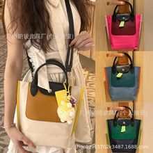 法国新款龙镶包replay3.0 拼色尼龙托特包手提包斜跨单肩大容量女