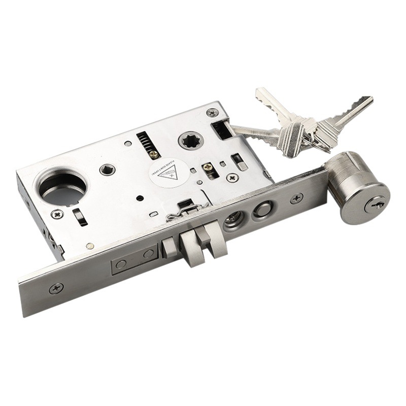 Lelang venta al por mayor reforzado función de bloqueo inverso accesorios de bloqueo de puerta antirrobo American Standard 87 agujero distancia cobre lengua de lujo gran cuerpo de la cerradura