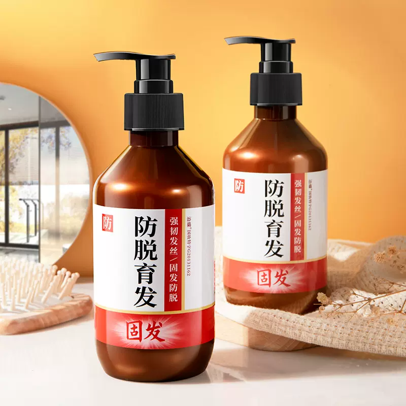 泊蝶一枝春防脱育发洗发液300ml 柔顺丝滑固发洗发水厂家批发