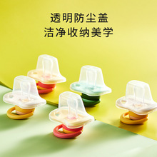 新款可换大小码磨牙咀嚼玩具带防尘盖婴儿硅胶安抚奶嘴厂家直订