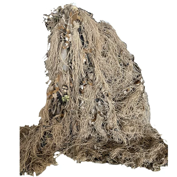 Desert Camouflage Netting for Vehicle Concealment, Anti-Aerial Photography Camouflage, Sun Protection Net Fabric, and Silk-Like Cover