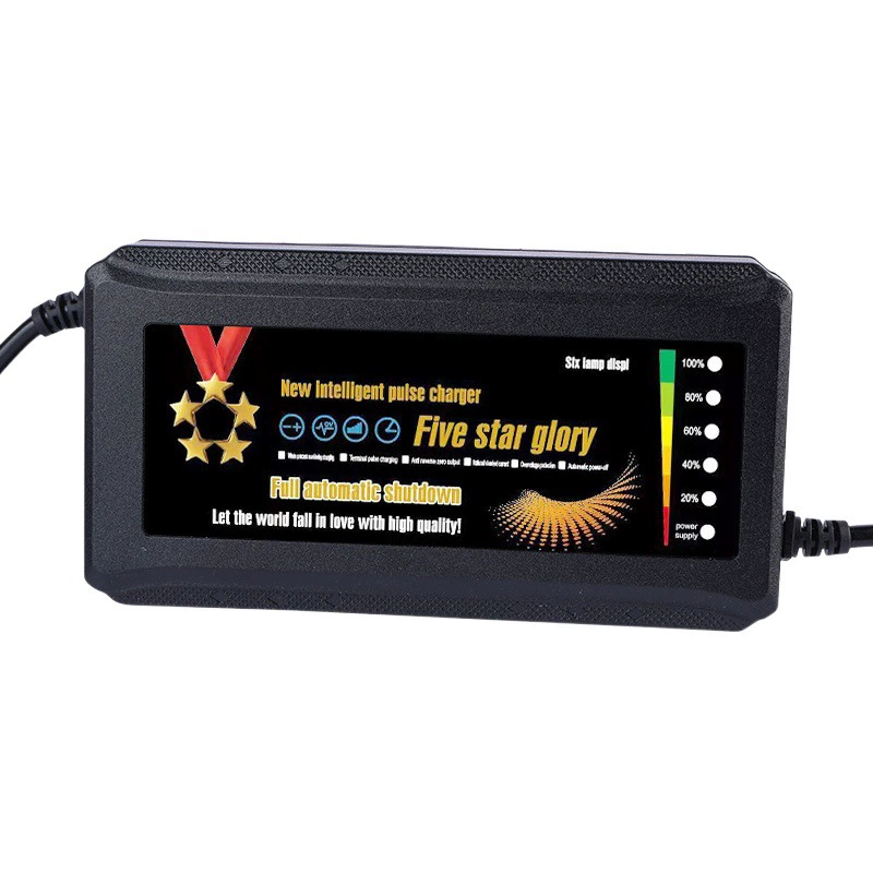 Зарядное устройство для электромобилей, трансграничная прямая поставка, шестисветовой дисплей, импульсный ремонт, пятизвездочное зарядное устройство для аккумуляторов Glory