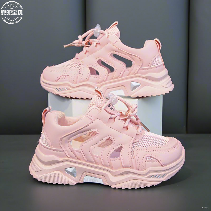 [17000 people] girls sports sandals 2025 summer new hollow breathable children's sneaker men