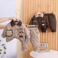2025年新款男孩时尚套装小童秋冬装男女宝宝洋气帅气装运动两件套