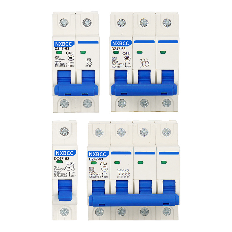 Interruptor de aire DZ47-63A protector abierto vacío 1P2P3P4P32A disyuntor 16A10A40A a prueba de fugas image 5