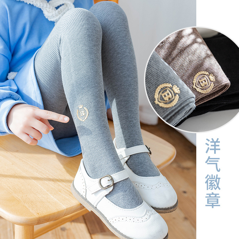 Calcetines Tiantai primavera y otoño pantimedias para niñas delgadas polainas para NIÑOS Calcetines insignia uniforme escolar rayas verticales delgadas pantalones de paso