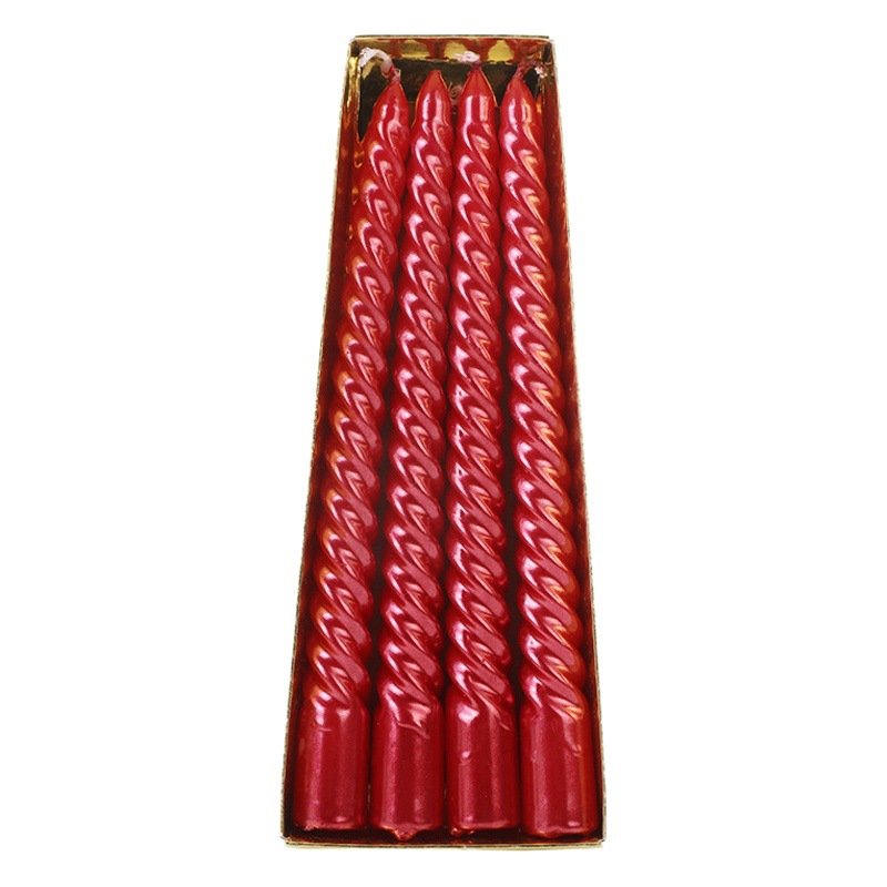 Venta al por mayor de estilo europeo largo varilla hilo de color candelabro vela hogar romántico velas cena decoración boda cumpleaños vela