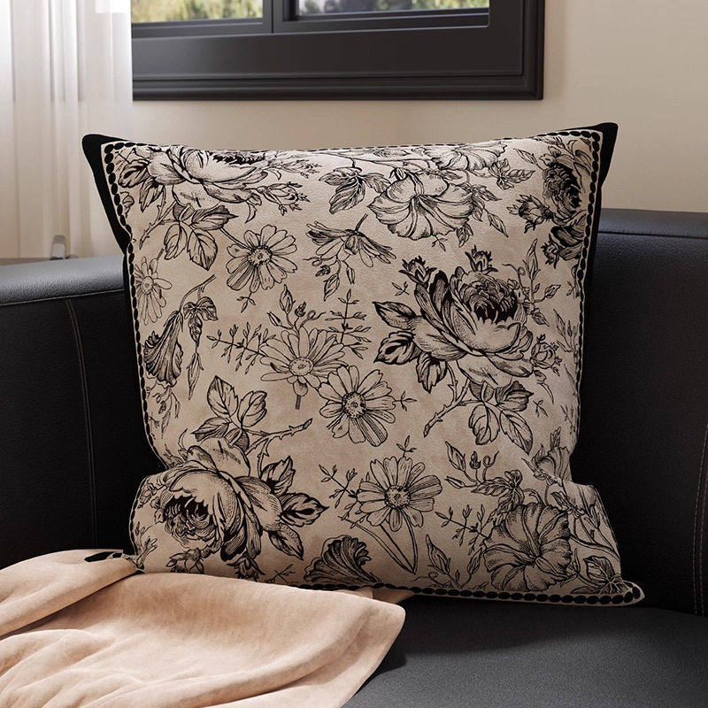 almohada de soporte de estilo francés de lujo ligera almohada de cintura de tela cama de sala de estar sofá almohada de soporte almohada de base
