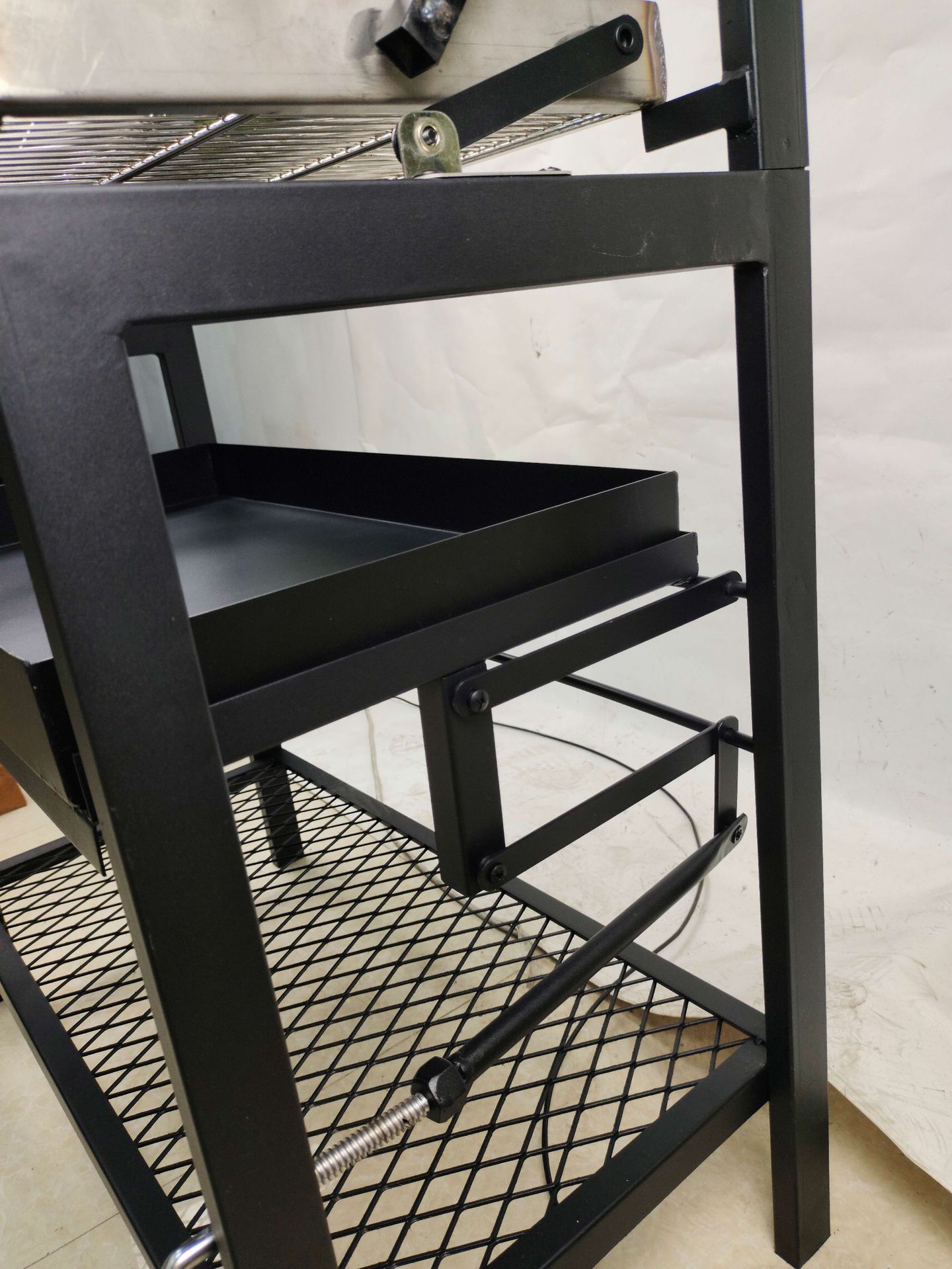 Gran espesado plegable barbacoa Parrilla de carbón de acero inoxidable barbacoa portátil camping horno de carbono