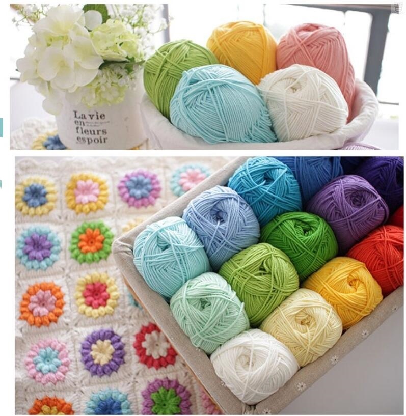 Crochet Yarn Milk Cotton Yarn Baby Wool...