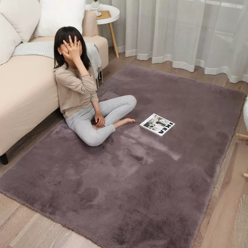 Имитация кролика плюшевый ковер на кровати спальня полная комната большая площадь ковер гостиная чайный столик коврик оконный ковер