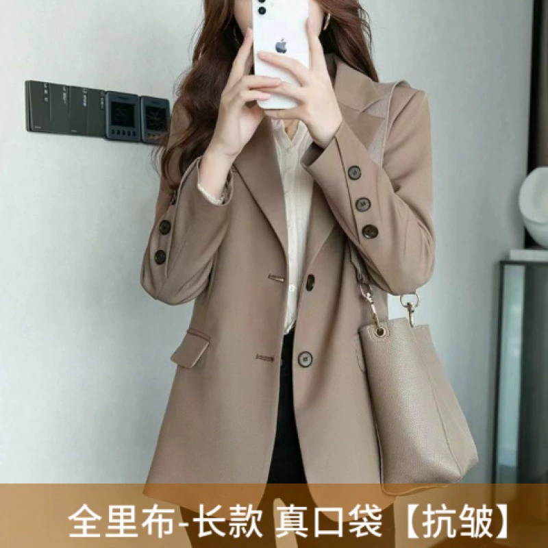 Маленький пиджак женский весенний и осенний 2025 корейский свободный интернет красный премиум темперамент модный повседневный костюм