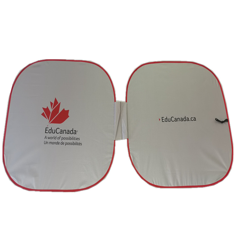 Motor solar cubierto de tela plateada para automóviles para impresión de logotipo de pantalla solar publicitaria fábrica de cabello recto