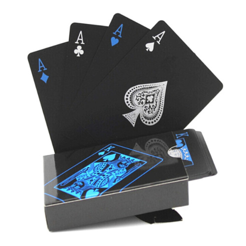 Manufacturer wholesale black plastic playing cards wear-resistant and durable plastic pvc waterproof playing cards home party playing cards