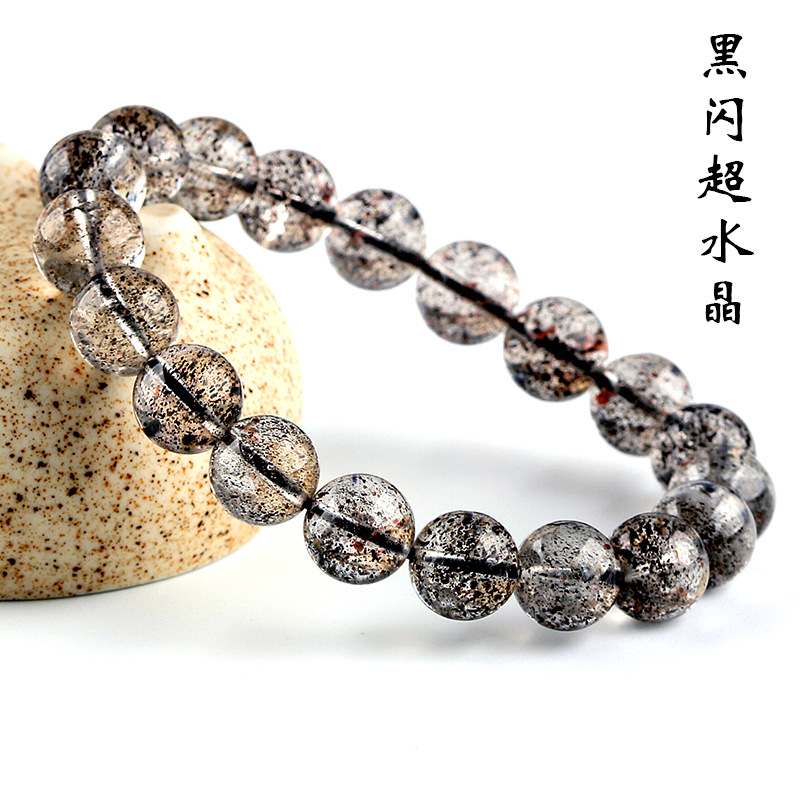 Natural Black Flash super seven crystal bracelet black strawberry mica flash black flash Super crystal bracelet jewelry factory wholesale Natural Black Flash super seven crystal bracelet black strawberry mica flash black flash Super crystal bracelet jewelry factory wholesale