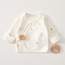 新生儿半背衣0-3个月宝宝上衣春秋初生婴儿衣服宝宝和尚服A类纯棉