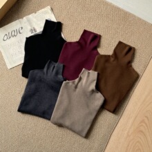 扬子纱48支精纺羊毛堆堆领3股女全羊毛秋冬可机洗不起球坑条内搭