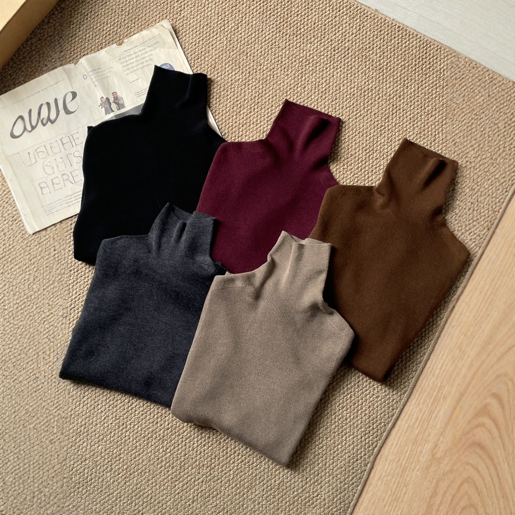 扬子纱48支精纺羊毛堆堆领3股女全羊毛秋冬可机洗不起球坑条内搭