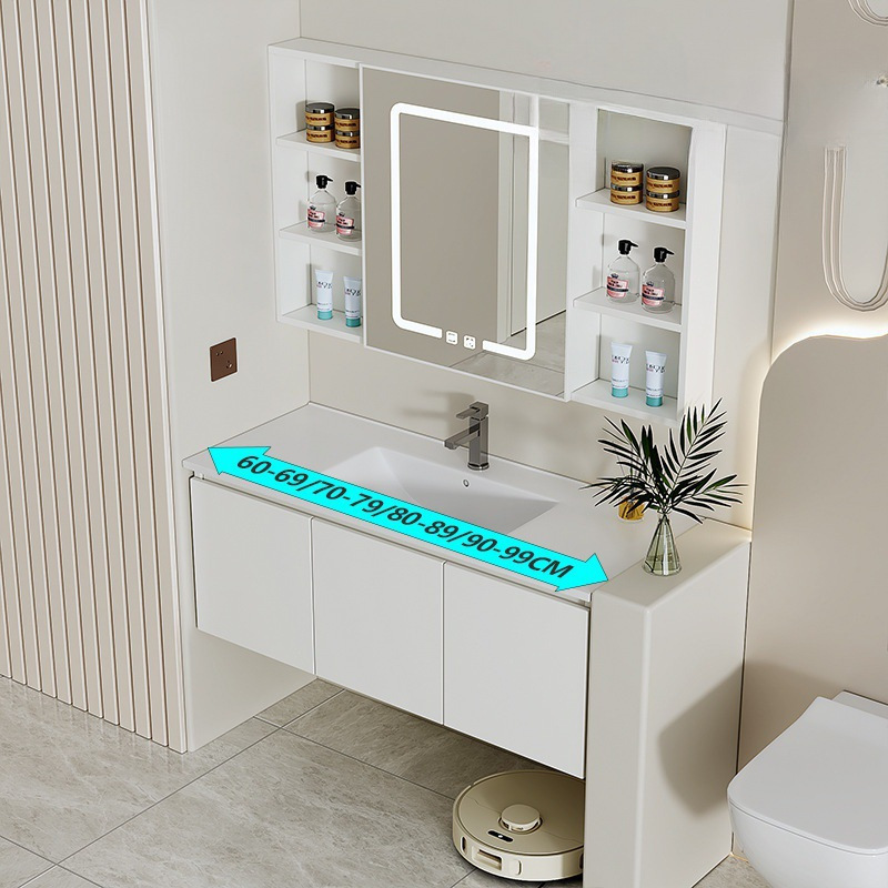 Honeycomb Aluminum Bathroom Cabinet Combination Bathroom Washbasin Ceramic Integrated Basin Hand Wash Basin Sink Cabinet Professional Manufacturing