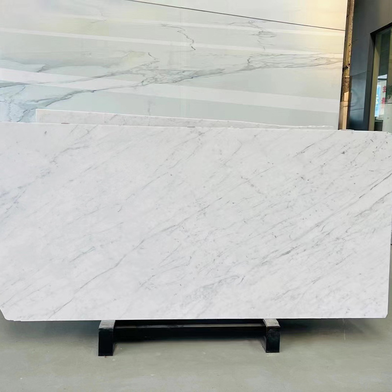 Guangdong Natural Marble Carrara White Stone Countertop Background Wall Bathroom Kitchen Cabinet Dining Table Threshold Stone