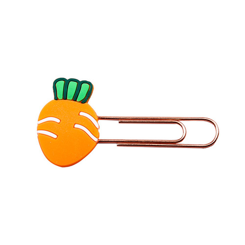 Creative cartoon cute pattern paper clips ins style metal bookmarks student test paper binding finishing pins wholesale