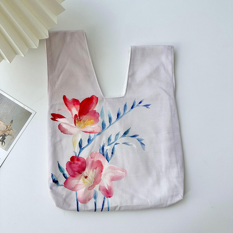 Nuevo artístico retro pintura al óleo bolso de las mujeres de la moda de estilo coreano todo-fósforo nicho de la calle de punto bolsa de las axilas bolsa de hombro