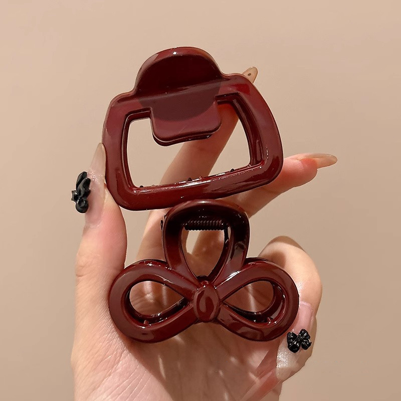 Anchor rojo tamaño medio clip de agarre clip de tiburón clip de cabello femenino clip de cabello pequeño clip de cabello cabeza posterior clip de cabello tocado