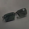 Crystal, glossy sunglasses, metal glasses