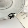 I-49 Cat and White Hair Ball Ring