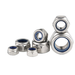 Factory Supply Locking Hex Nuts 304 Stainless Steel Nylon Nuts Fasteners Connection Components Screw Caps Wholesale