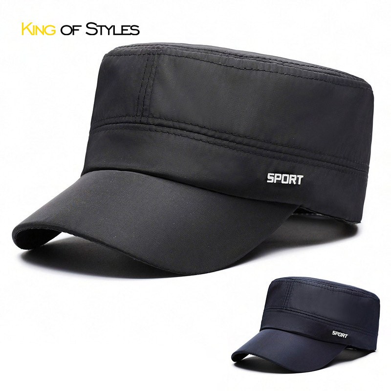 Four-Season Flat-Top Hat Composite Fabric Lightweight Fashion Outdoor Sun Hat with Iron Logo Sports Cross-Border Sales Four-Season Flat-Top Hat Composite Fabric Lightweight Fashion Outdoor Sun Hat with Iron Logo Sports Cross-Border Sales