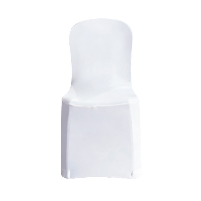 Silla de plástico cubierta de silla elástica taburete de banquete de hotel cubierta de silla blanca de boda transfronteriza silla de comedor de leche mesa de comedor