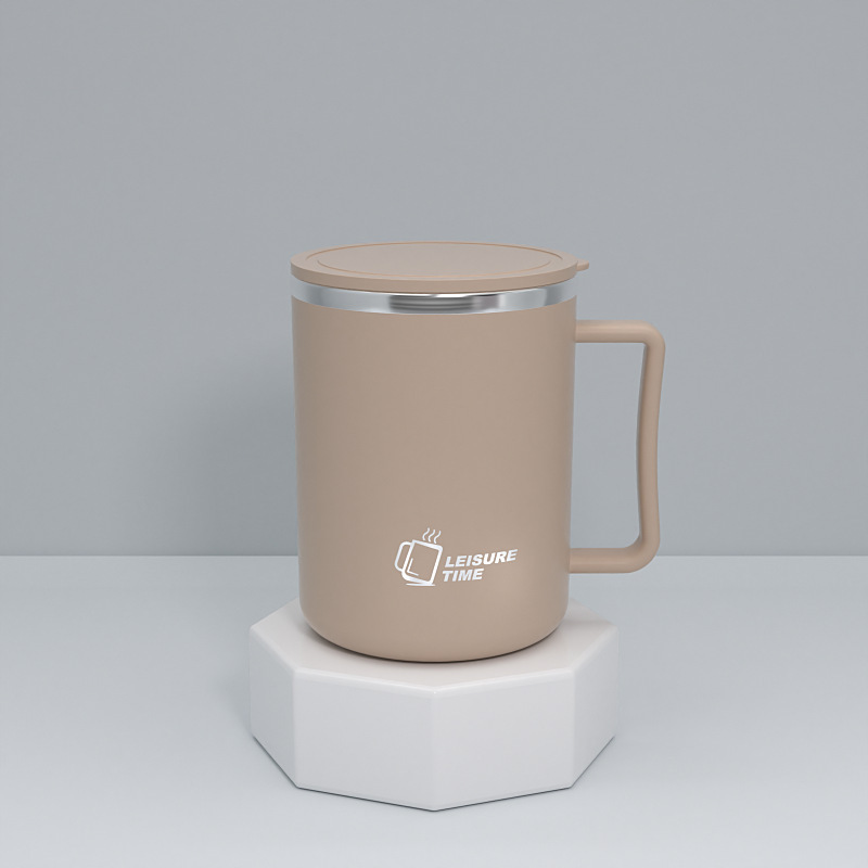 304不锈钢马克杯带盖创意办公室保温咖啡杯家用泡茶喝水杯定logo|undefined