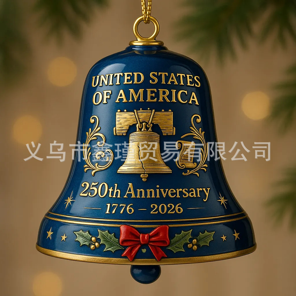 Nuevos productos transfronterizos Estados Unidos 250 aniversario Bell Ornament acrílico