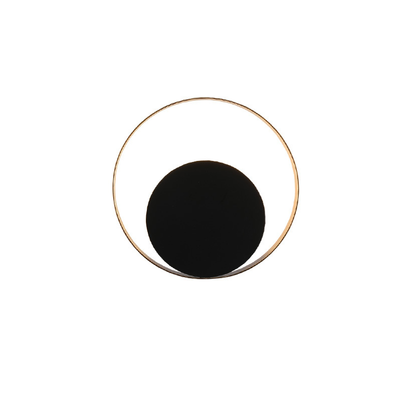 Lámpara de pared de cabecera moderna nórdica del dormitorio creativo y individual simple sala de estar pasillo estudio eclipse lujoso luz de fondo lámpara de pared