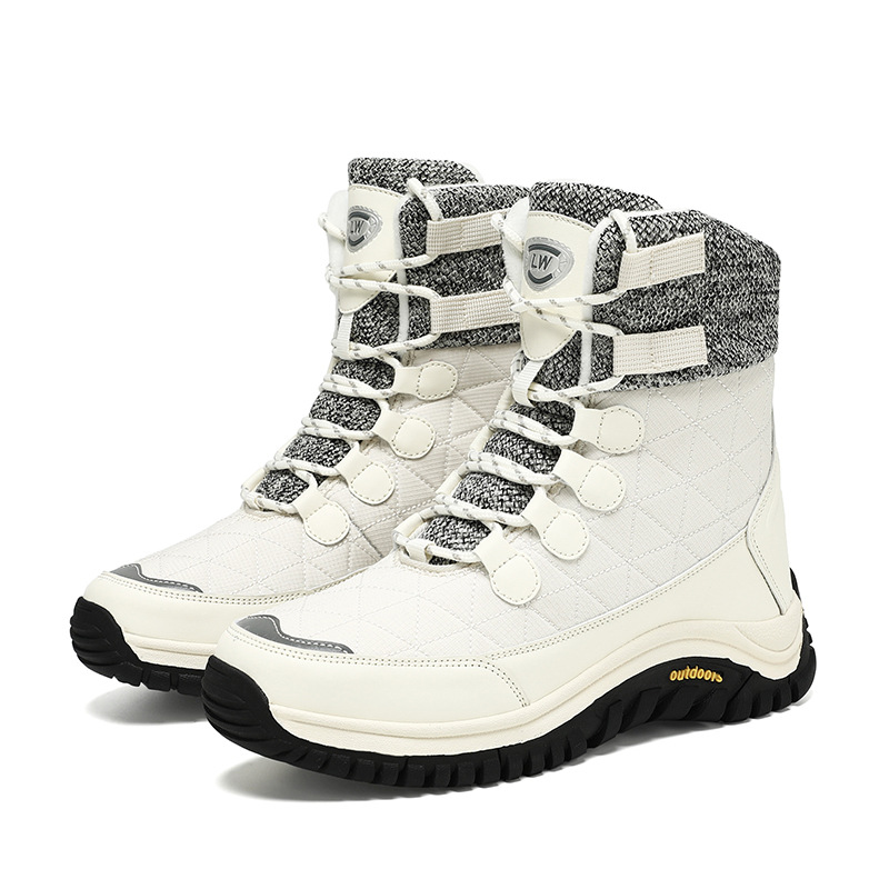 2025 invierno nuevo vello grueso calentamiento noreste al aire libre botas de nieve zapatos de algodón antideslizante de mujer tamaño grande image 8