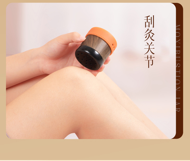 Bian Stone Moxibustion Jar Facial Massage Cupping Tool for Spa and Home Wellness in use