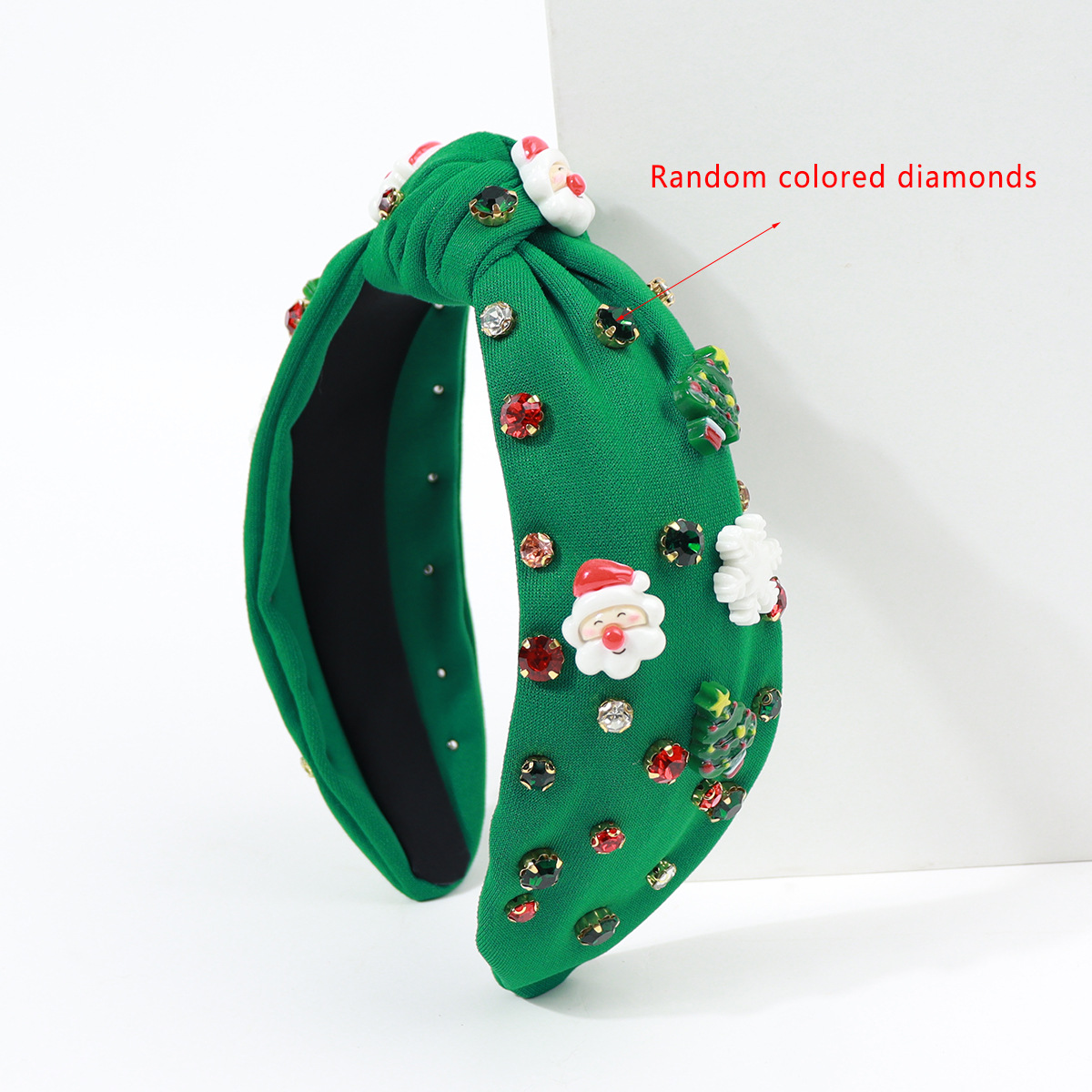 Christmas Tree, Santa Claus Pattern Women's Gender Christmas Cute Women's Christmas Tree Santa Claus Plastic Hair Band