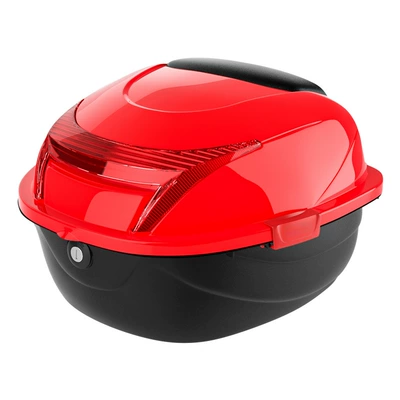 Box Rear Tail Box, Motorcycle Safety Supplies - abs-material-large-box-big-red-single-tail-box