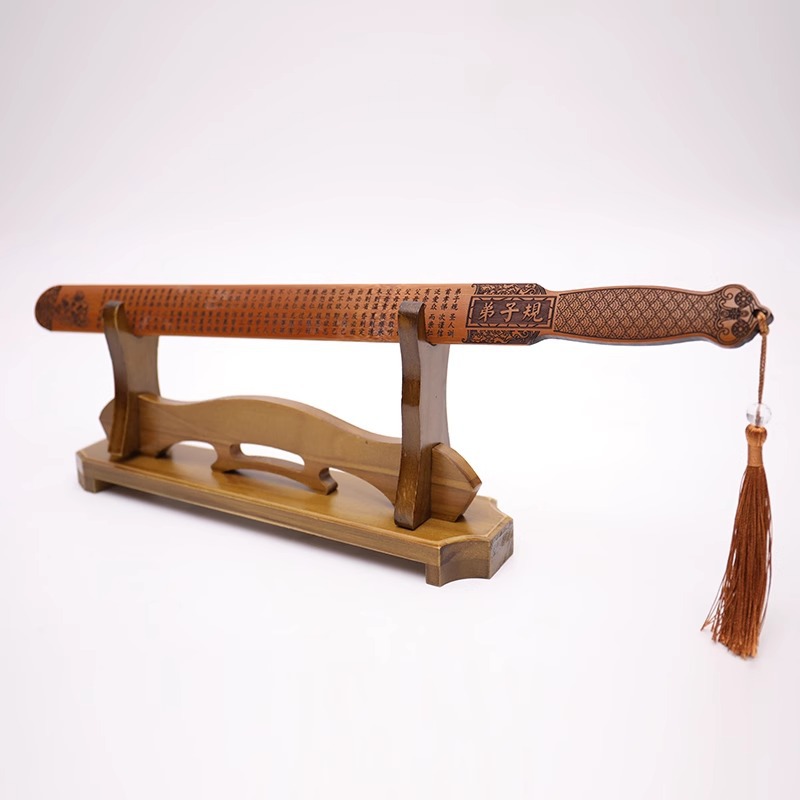 Regla de anillo de mango de bambú doméstico regla de bambú sólida para engrosar regla de discípulo para maestra de artefacto especial para mujeres regla de enseñanza